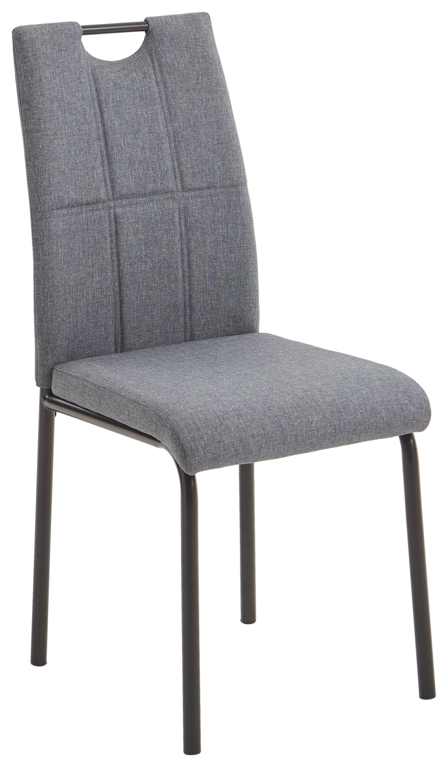 STUHL Mikrofaser Anthrazit, Schwarz  - Anthrazit/Schwarz, KONVENTIONELL, Textil/Metall (41,5/96,5/52,5cm) - P & B