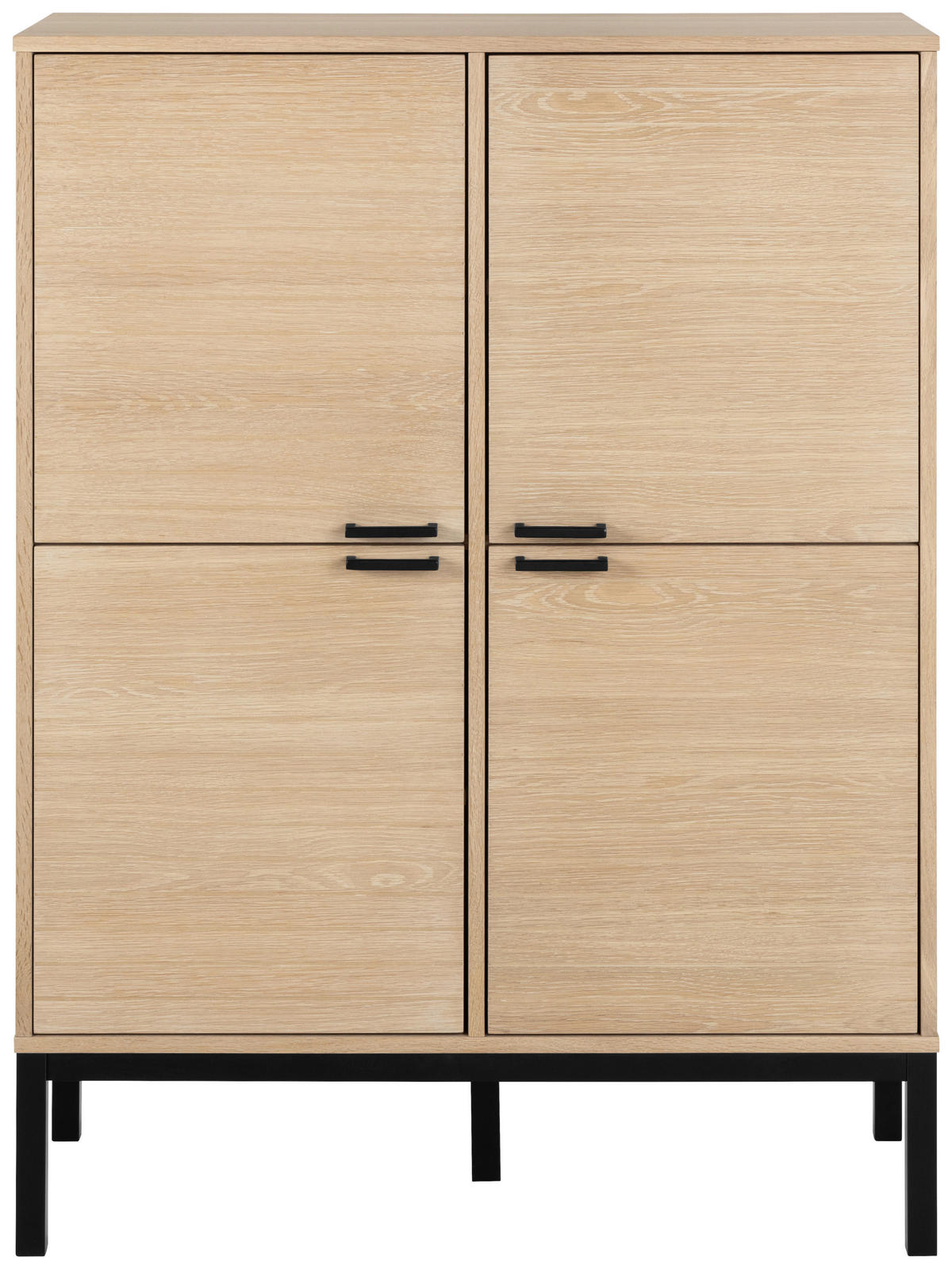 HIGHBOARD Kensington  in 91/120/40 cm  - Eichefarben/Schwarz, Trend, Holz/Holzwerkstoff (91/120/40cm)