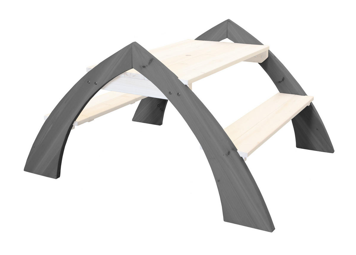 Kinder-Gartentisch Kylo Holz  - Weiß/Dunkelblau, Basics, Holz (119/100/119cm) - Ambia Garden