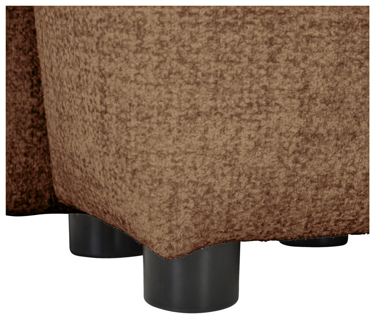 ECKSOFA Braun Mikrofaser  - Schwarz/Braun, KONVENTIONELL, Kunststoff/Textil (295/169cm) - Carryhome