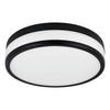 BADEZIMMER-DECKENLEUCHTE  30/7,5 cm    - Schwarz/Weiß, Basics, Glas/Metall (30/7,5cm) - Celina