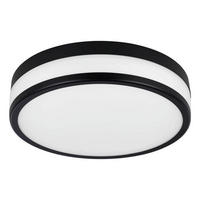 BADEZIMMER-DECKENLEUCHTE  30/7,5 cm    - Schwarz/Weiß, Basics, Glas/Metall (30/7,5cm) - Celina