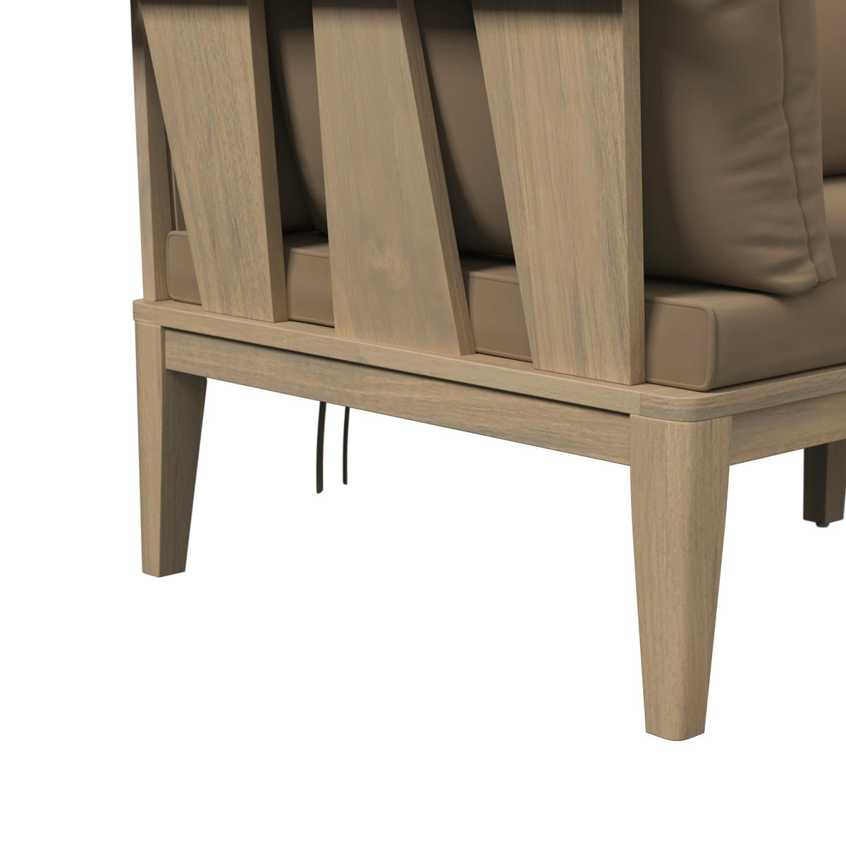 Set Lounge  223/223 cm   - culoare lemn acacia/culoare lemn tec, Natur, plastic/lemn (223/223cm) - Ambia Garden