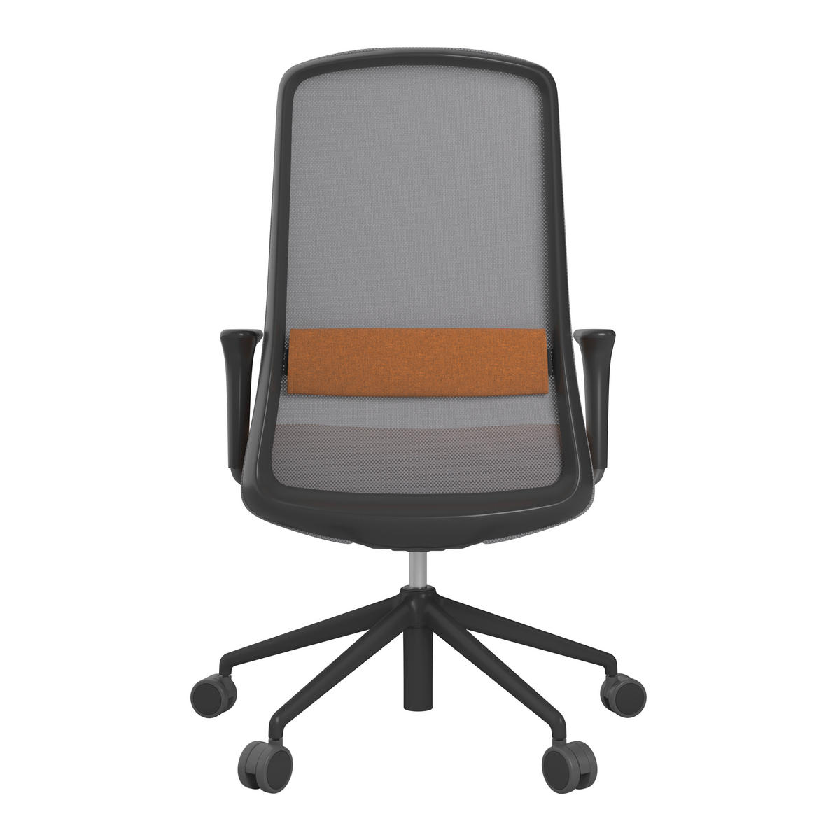 DREHSTUHL Grau, Orange, Schwarz  - Schwarz/Orange, MODERN, Kunststoff/Textil (70/103-115/70cm)