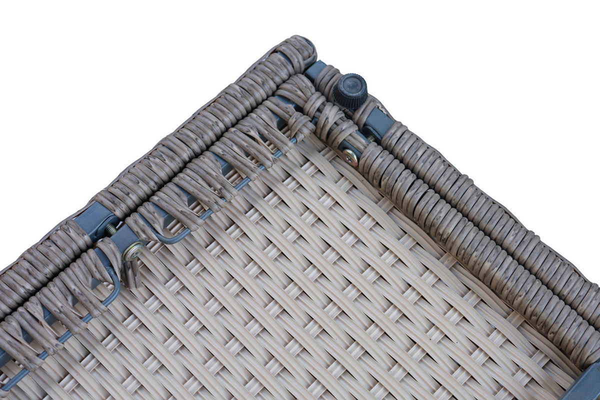 LOUNGE GARNITURA   drvo, metal, plastika, tekstil  siva, boje bagrema, tamno siva    - siva/boje bagrema, Moderno, drvo/metal (113/72/62,5cm) - Ambia Garden