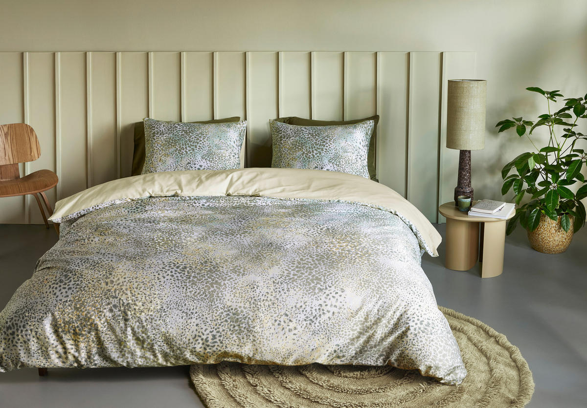 WENDEBETTWÄSCHE Siala Satin 140/200 cm  - Grün, KONVENTIONELL, Textil (140/200cm) - Novel