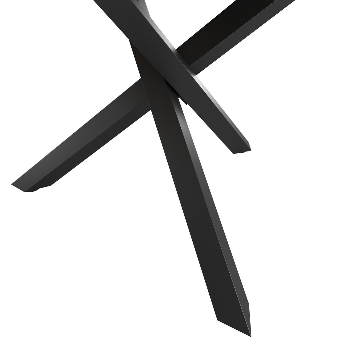 GARTENTISCH Holz, Metall rund  - Schwarz/Naturfarben, MODERN, Holz/Metall (150/75/150cm) - Ambia Garden