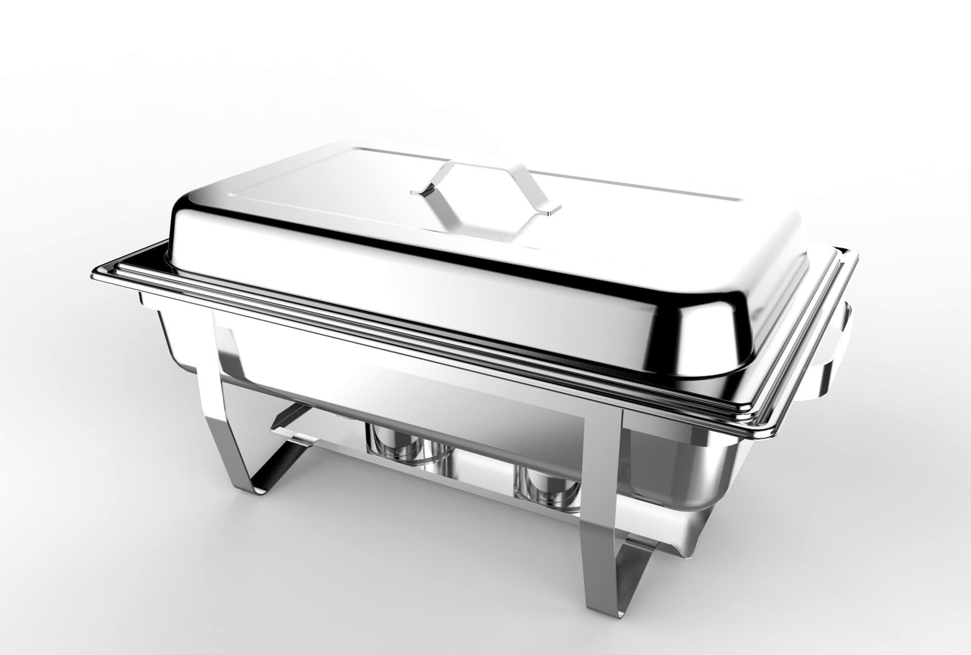 GRIJAČ ZA JELA/CHAFING-DISH  - srebrne boje, Basics, metal