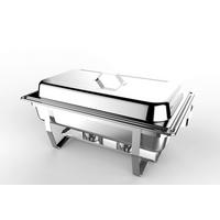 GRIJAČ ZA JELA/CHAFING-DISH  - srebrne boje, Basics, metal
