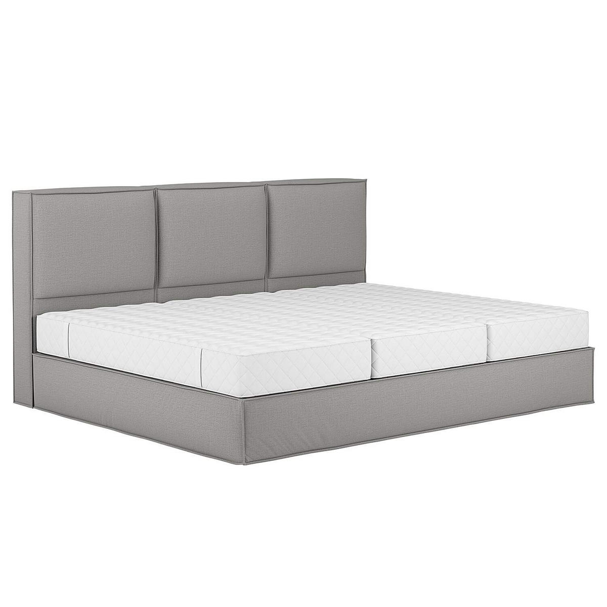 BOXSPRINGBETT 270/200 cm  in Hellgrau  - Hellgrau, Design, Textil (270/200cm) - home24