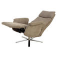 RELAXSESSEL Mikrofaser    - Chromfarben/Beige, Design, Textil/Metall (80/113/90cm) - Cantus