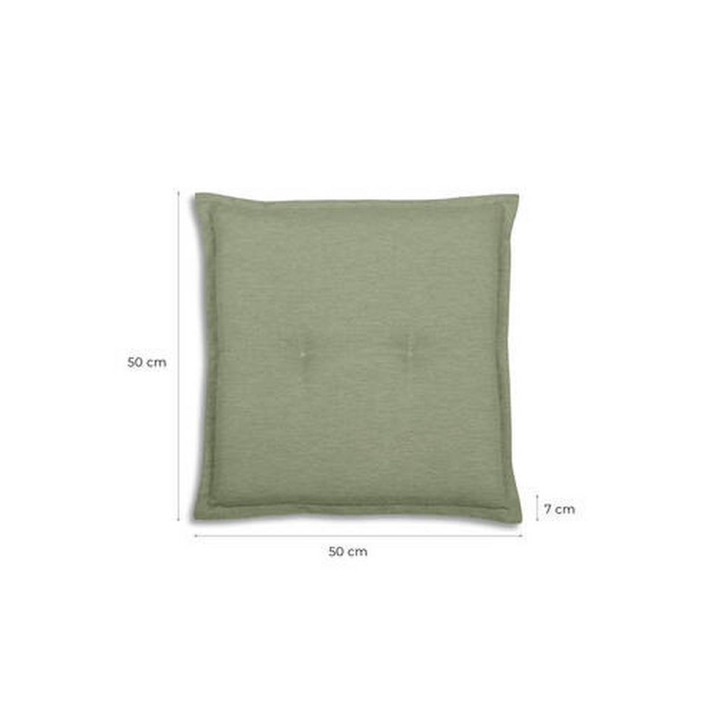 Thumbnail - Xxxl Gartensitzkissen, Hellgrün, Textil, 2-teilig, Uni, Füllung: Schaumstoff, Vlies, 50x7x50 cm, Oeko-Tex® Standard 100,...