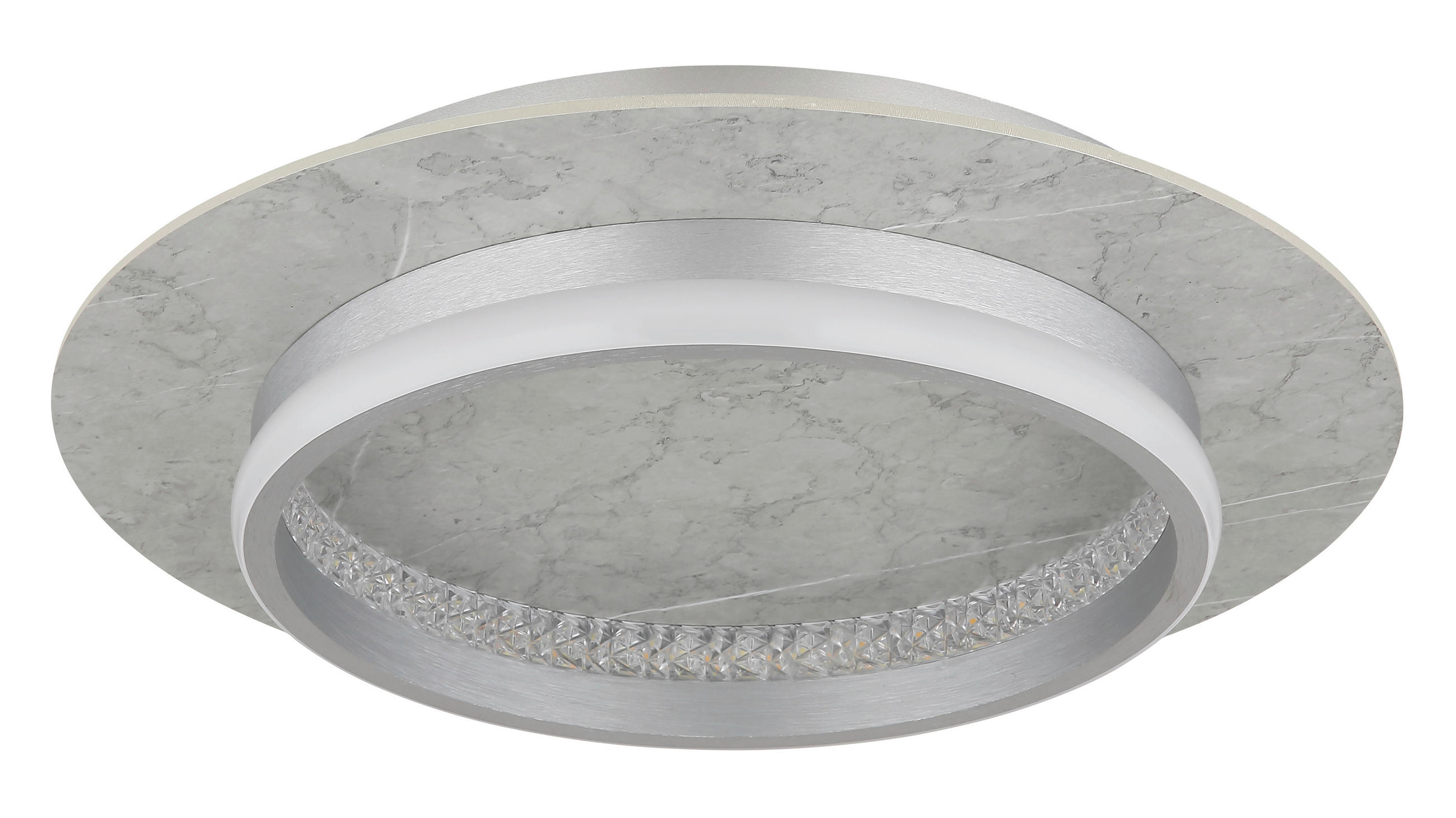 Globo Led-Deckenleuchte Mary Klar, Opal, Silber 8.2 cm