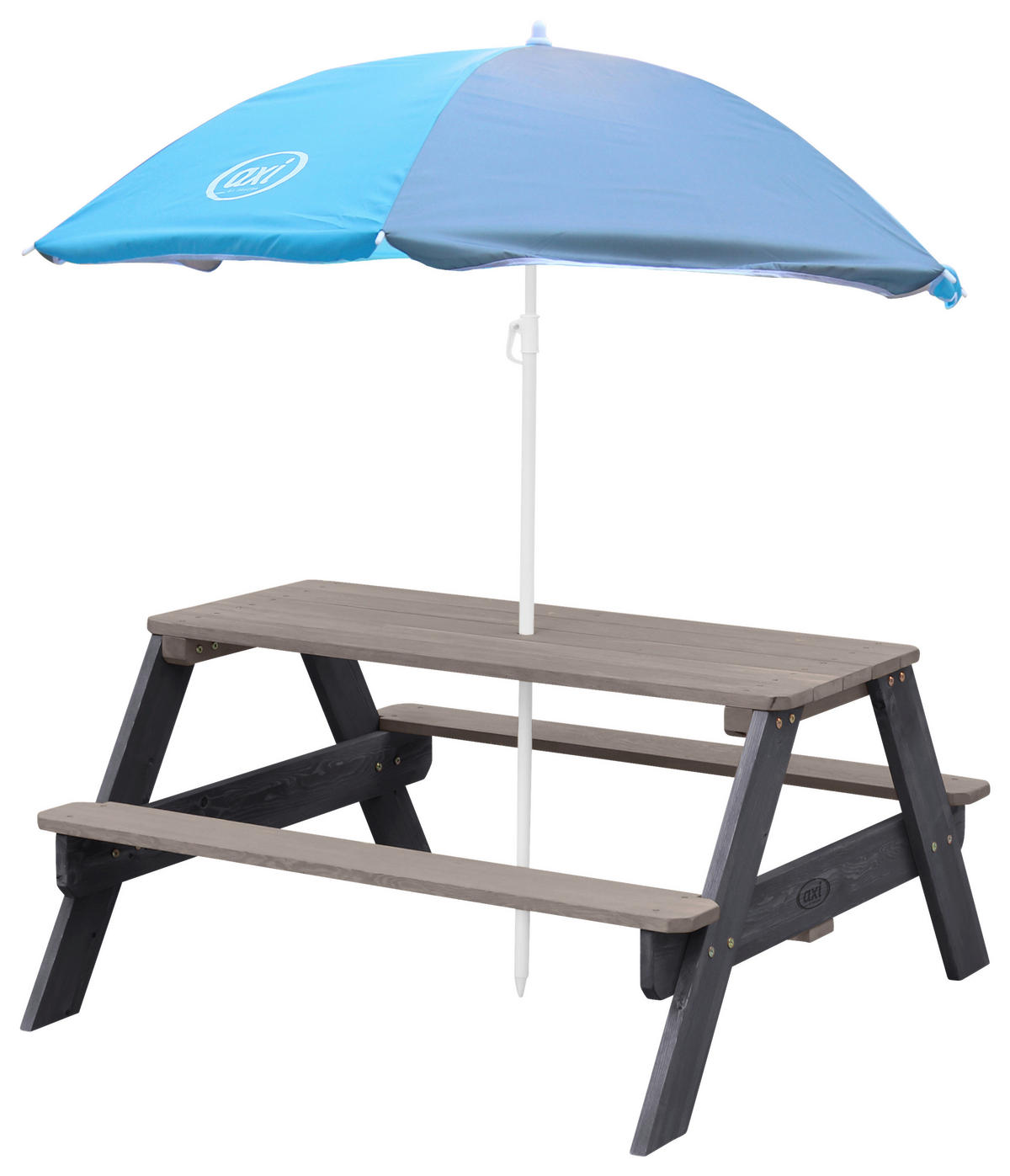 KINDER-GARTENSET Holz  - Blau/Grau, KONVENTIONELL, Holz (97,7/48,7/95cm) - B&B Italia