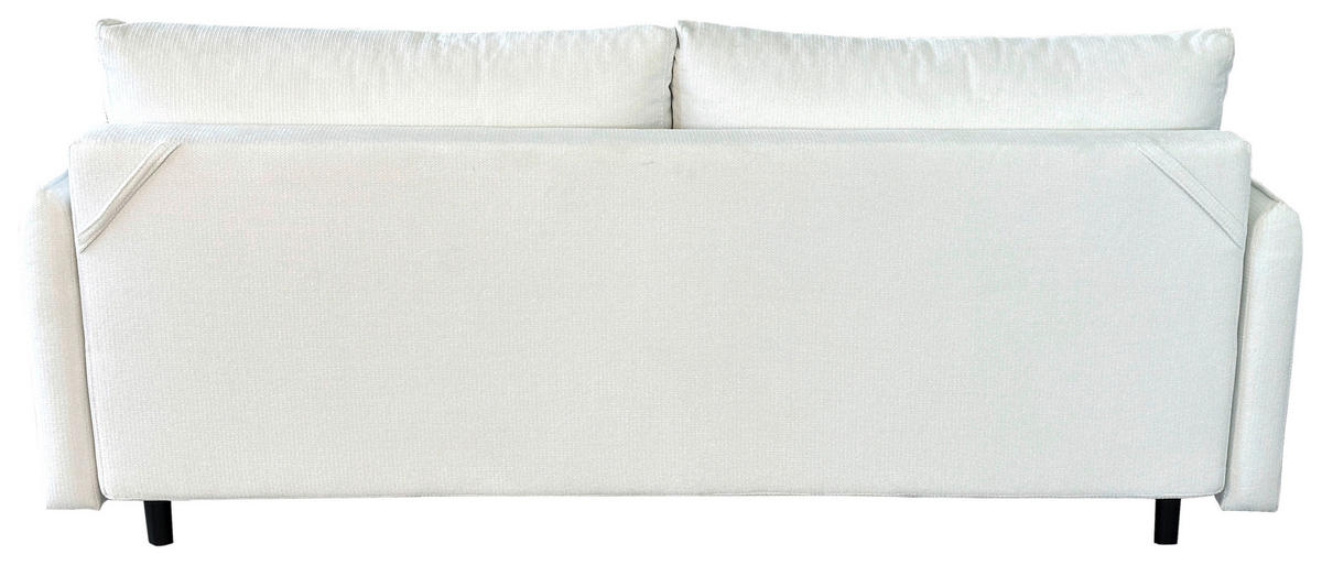 SCHLAFSOFA Webstoff Weiß  - Schwarz/Weiß, Design, Holz/Kunststoff (216/96/102cm) - MID.YOU