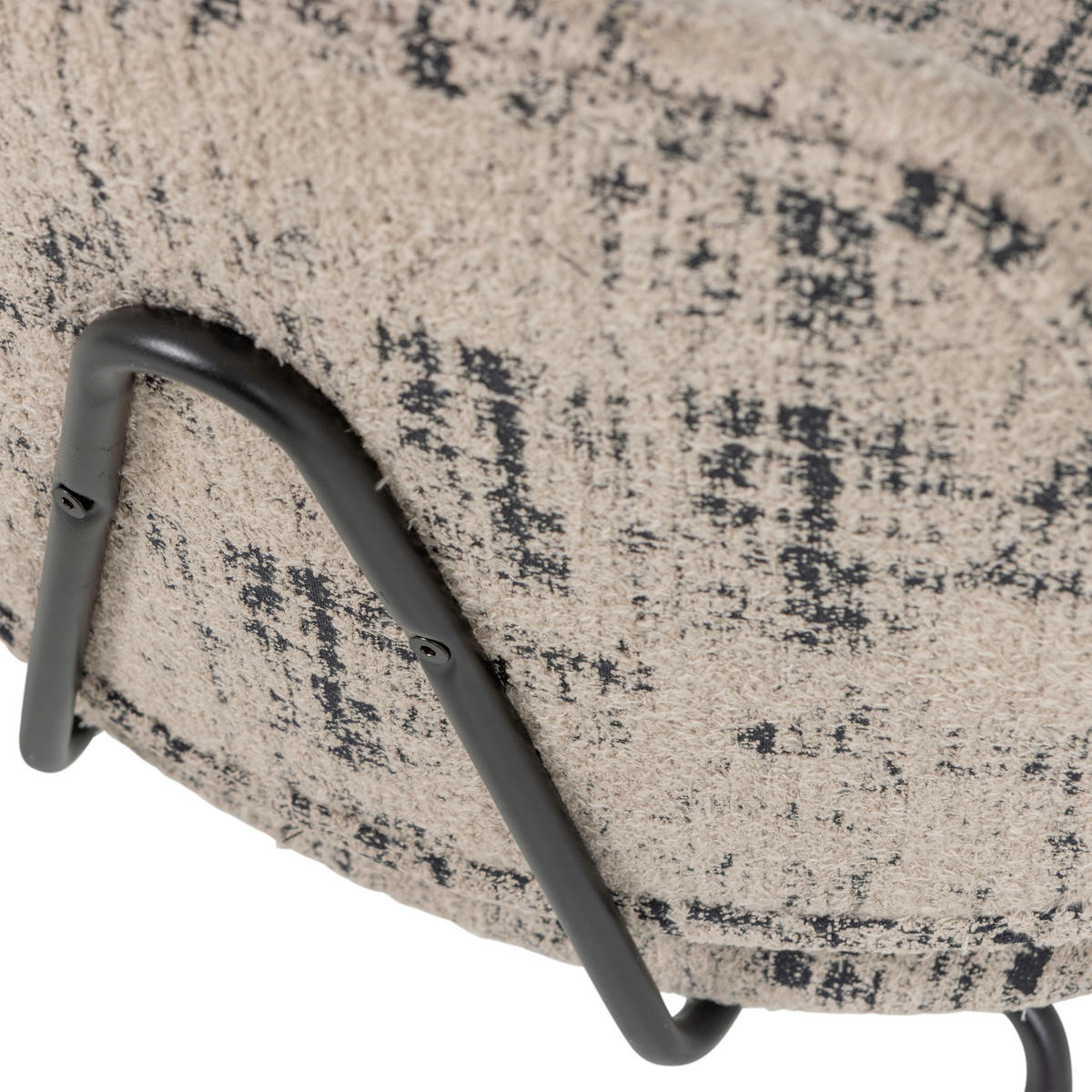 SESSEL in Chenille Beige  - Beige/Schwarz, Design, Holz/Textil (69/69/64cm) - Livetastic