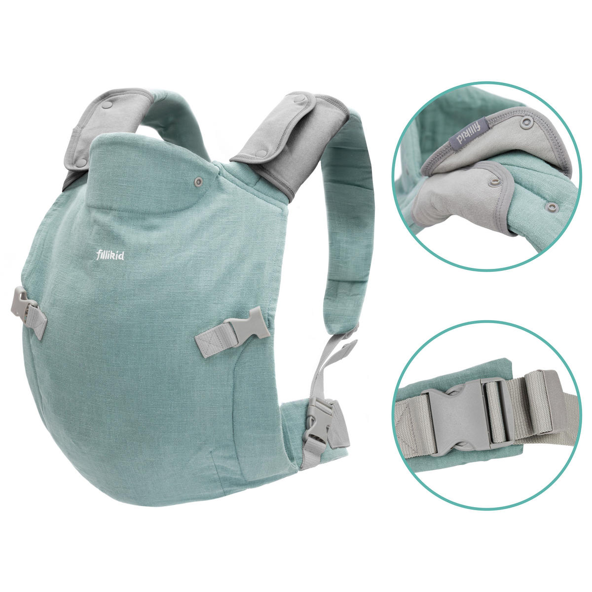 BABYTRAGE  - Pastellblau, Basics, Textil - Fillikid