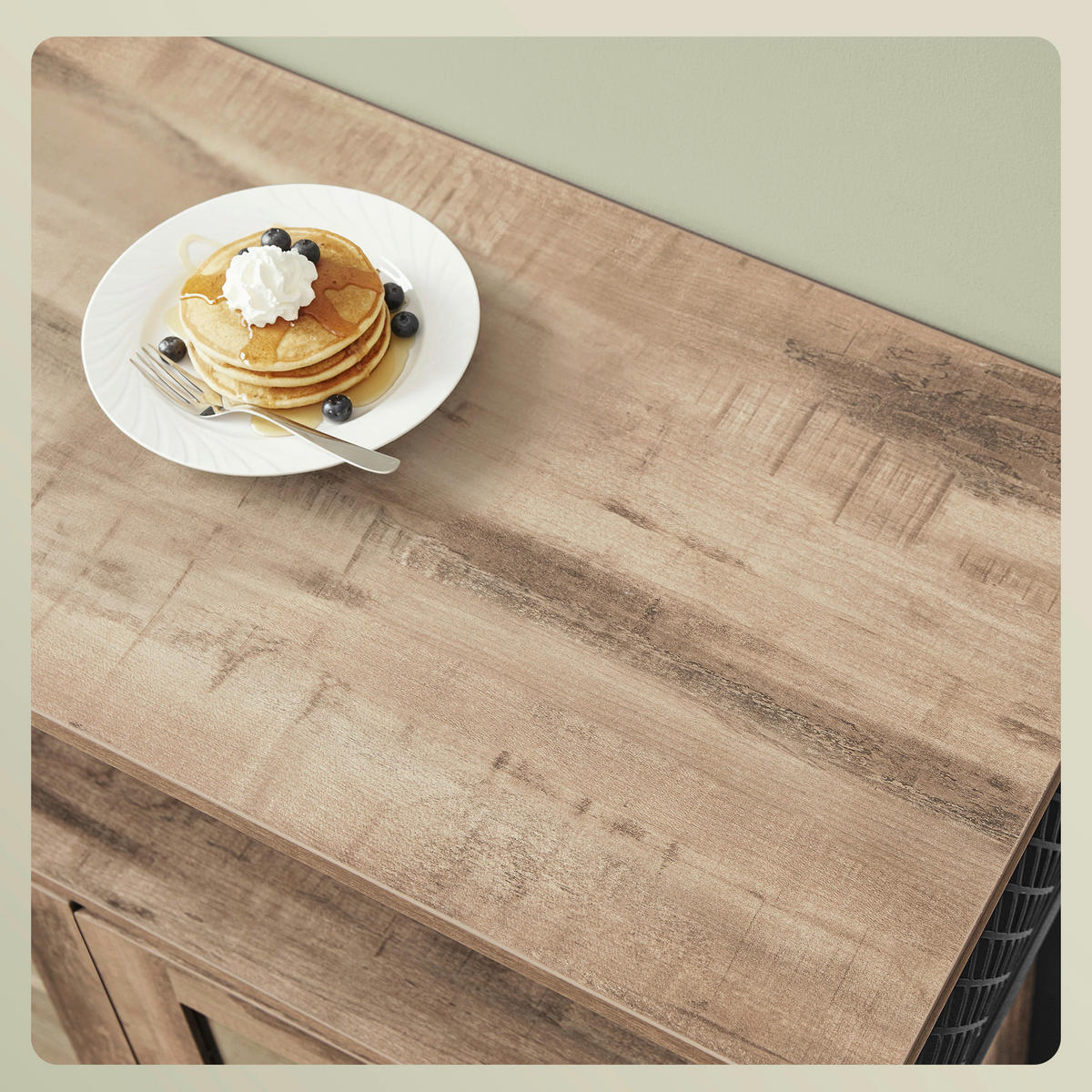 ANRICHTE Dekorfolie Braun, Schwarz  - Schwarz/Braun, Trend, Glas/Holzwerkstoff (110/75/33cm) - Boxxx