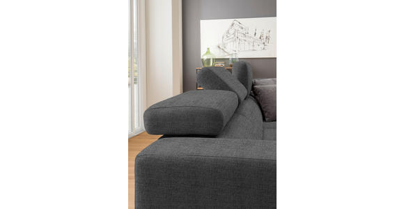 ECKSOFA in Chenille Grau  301/207 cm  - Chromfarben/Grau, Design, Textil (301/207cm) - Xora