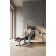 RELAXSESSELSET in Holz, Textil, Leder Braun, Schwarz  - Schwarz/Braun, Design, Leder/Holz (82/85-117/102cm) - Xora