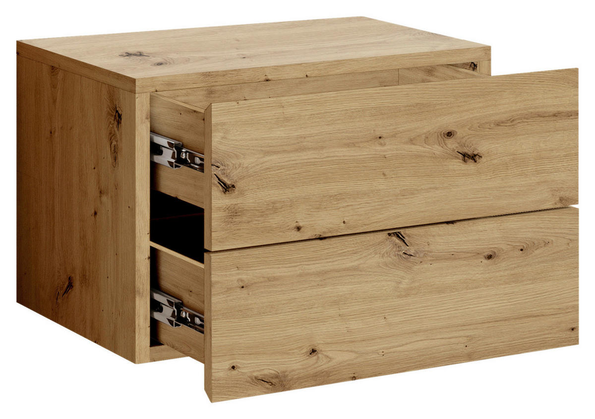 NOČNÝ STOLÍK, dub artisan, 42/28/30 cm - dub artisan, Modern, kompozitné drevo (42/28/30cm) - Livetastic