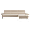 ECKSOFA in Bouclé Creme  - Creme/Schwarz, Design, Textil/Metall (330/186cm) - Johann Jakob