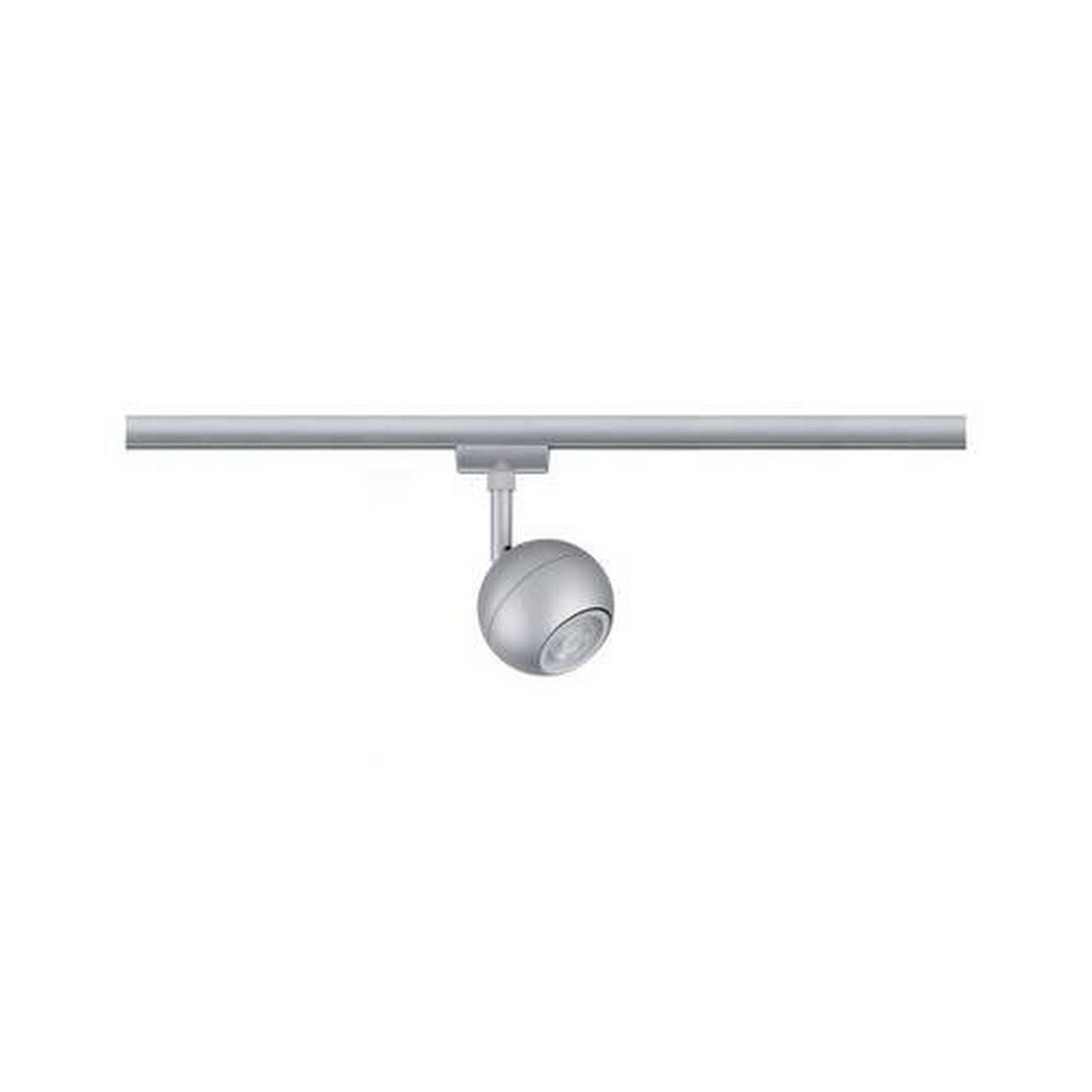 SCHIENENSYSTEM-STRAHLER - Chromfarben/Opal, Design, Metall (8,0/15,9cm) - Paulmann
