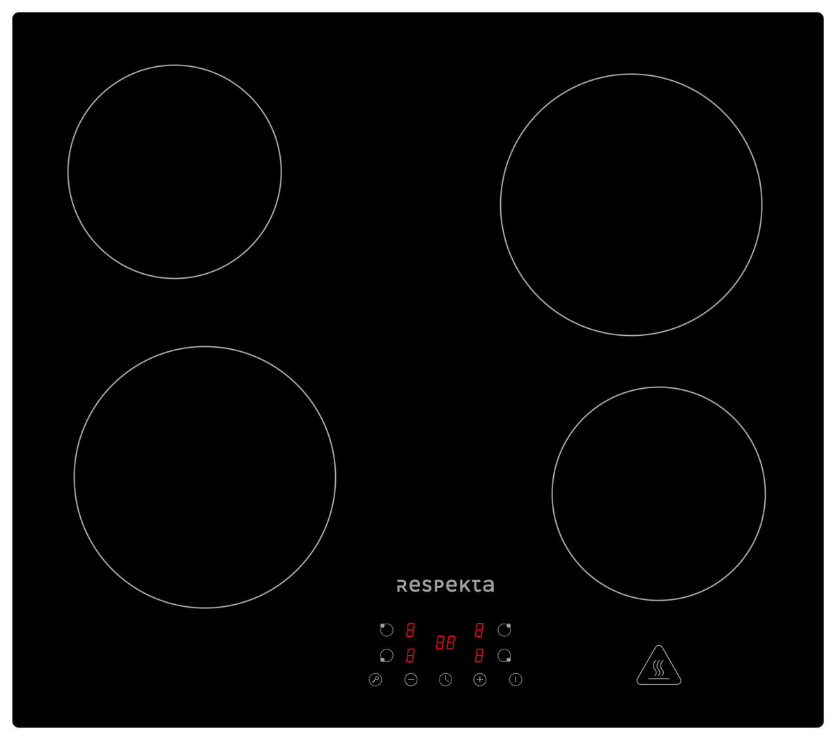 BACKOFENSET ASET7004400  - Schwarz, Trend, Glas/Metall (59,5/59,5/56,5cm) - Respekta