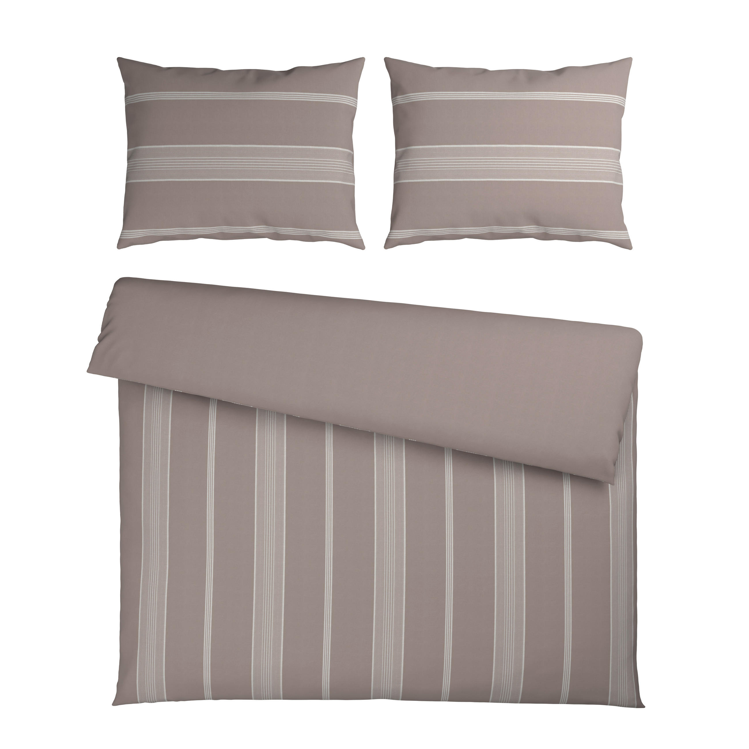 POSTELJNINA REMSA 200/200 cm flanela rjavosiva  - rjavosiva, Konvencionalno, tekstil (200/200cm) - Esposa