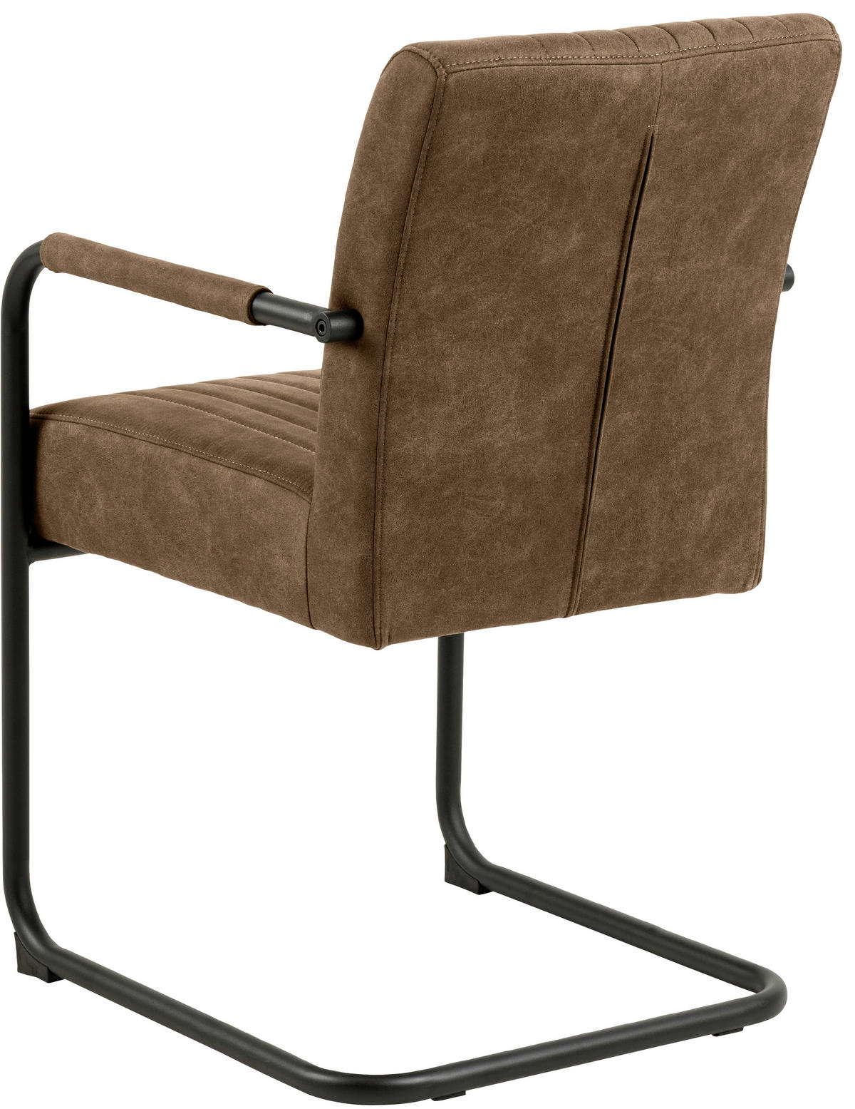 ARMLEHNSTUHL  in Webstoff  - Hellbraun/Schwarz, Design, Textil/Metall (50,5/84,5/64,5cm) - MID.YOU