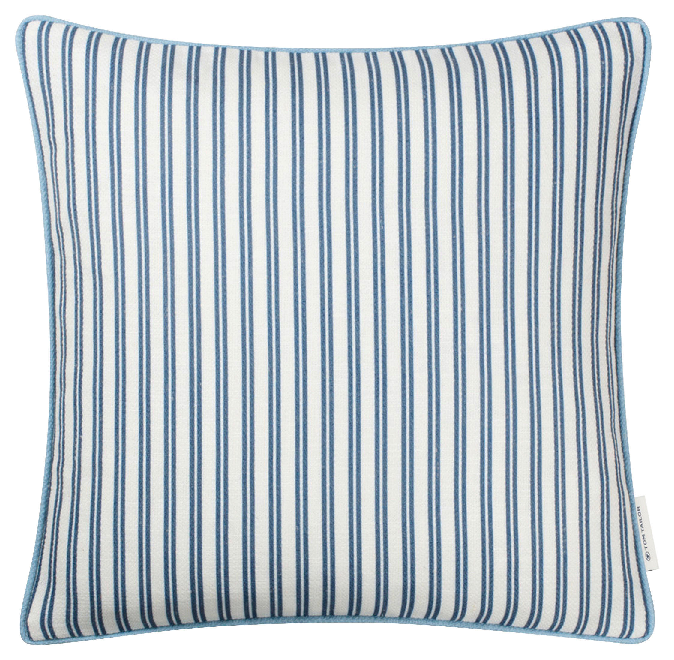 KUDDFODRAL Little Stripes 45/45 cm  - beige/blå, Klassisk, textil (45/45cm) - Tom Tailor