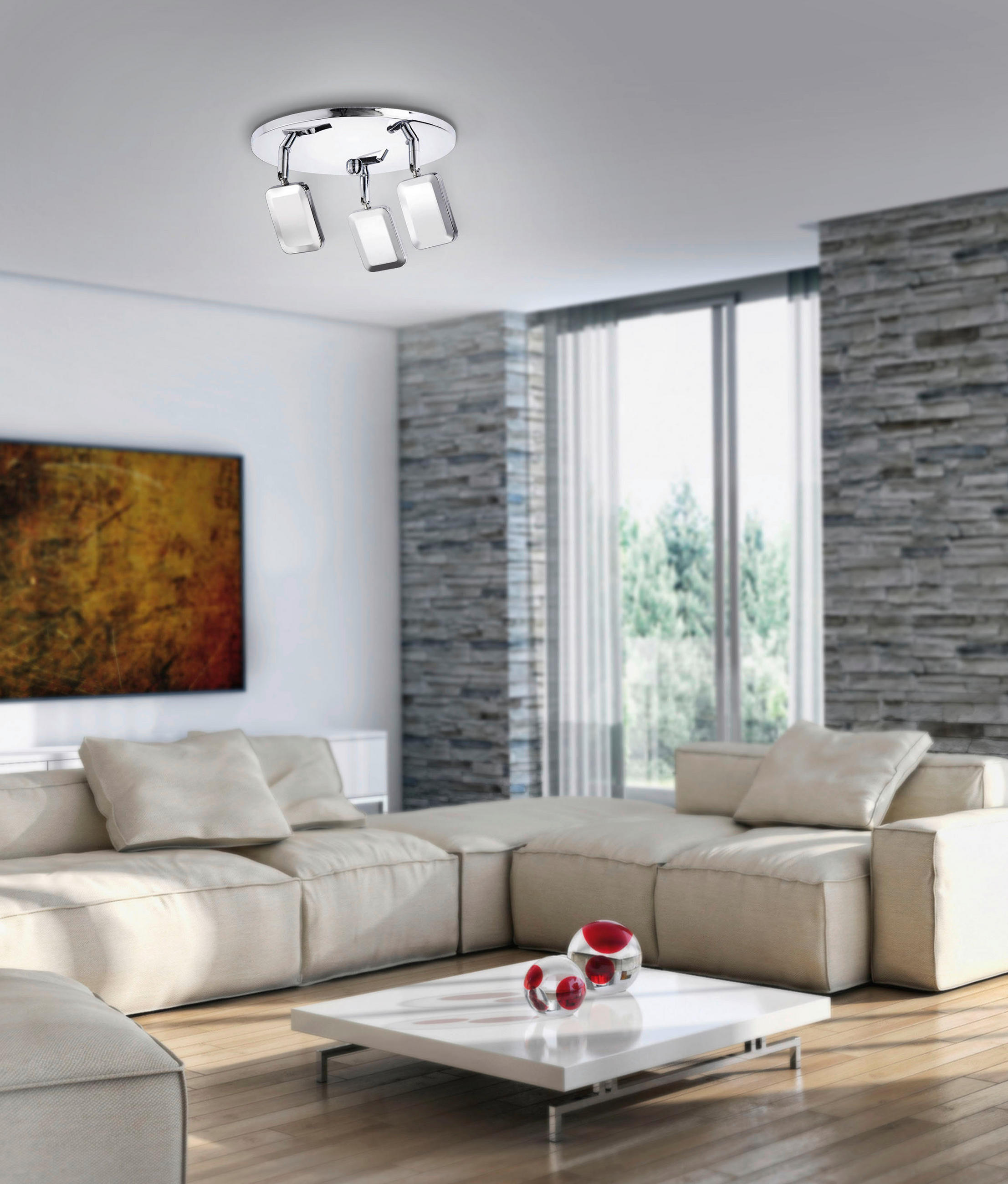 LED REFLEKTOR Wella  - boje kroma, Basics, metal/plastika (25/25/6,5-15,5cm)