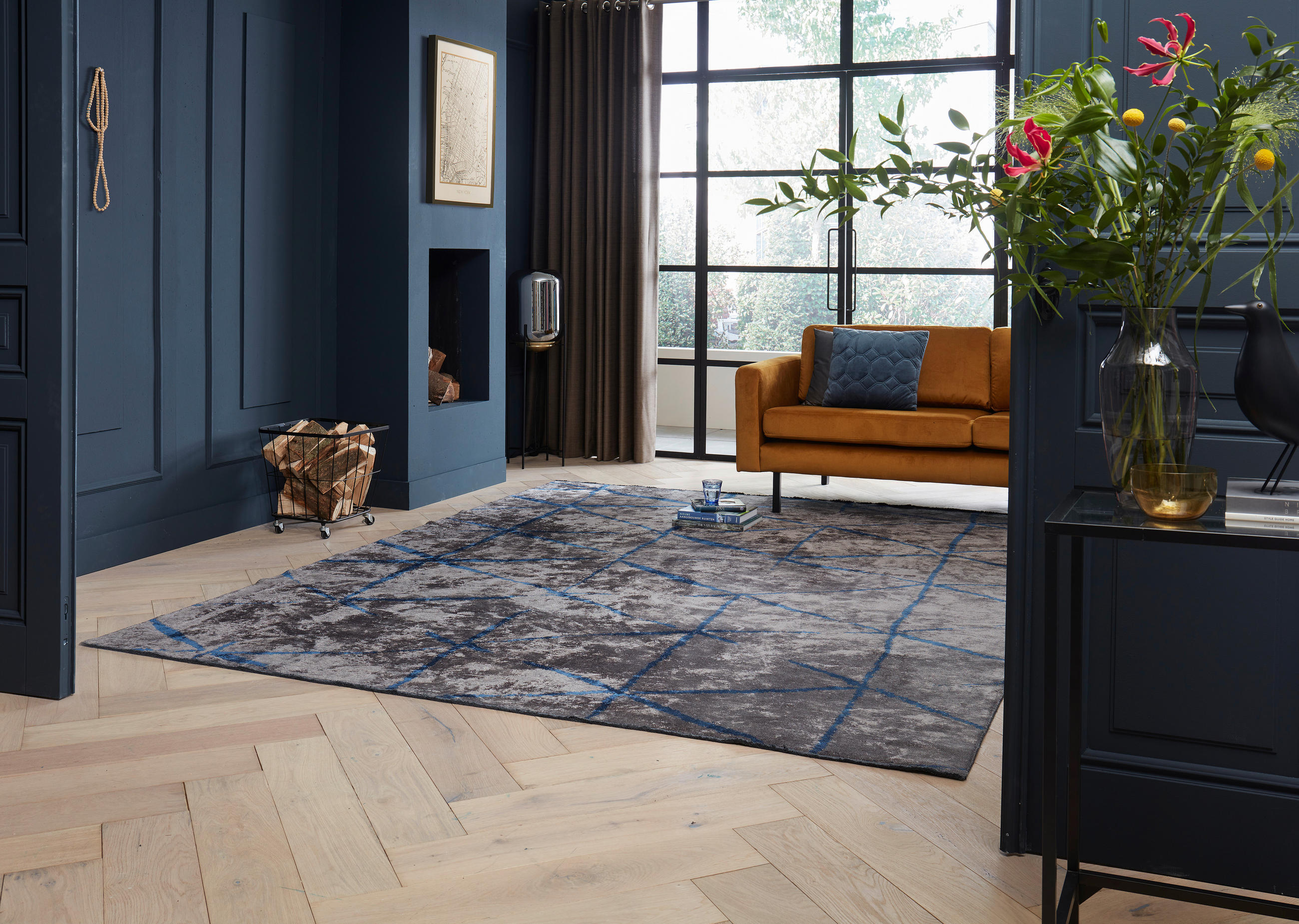 WEBTEPPICH 160/230 cm Blau, Grau  - Blau/Grau, Design, Textil (160/230cm) - Novel