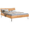 BETT 140/200 cm  in Buchefarben  - Anthrazit/Buchefarben, Design, Holz/Metall (140/200cm) - Hasena