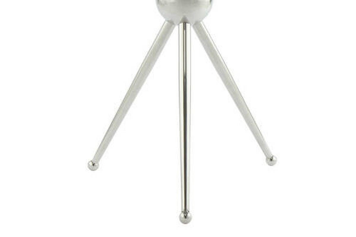 BEISTELLTISCH in Metall, Glas 46/46/52 cm  - Silberfarben/Grau, Modern, Glas/Metall (46/46/52cm) - Kayoom