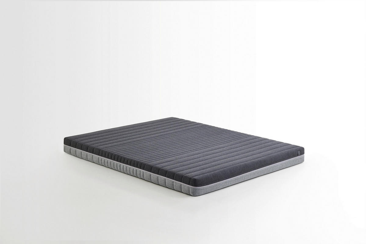 KOMFORTSCHAUMMATRATZE Optimum Support 140/200 cm Höhe ca. 16 cm  - Schwarz/Grau, Basics, Textil (140/200cm) - Yatas