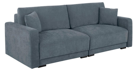 2-SITZER-SOFA in Chenille Blau  - Blau/Schwarz, KONVENTIONELL, Kunststoff/Textil (233/90/110cm) - Carryhome