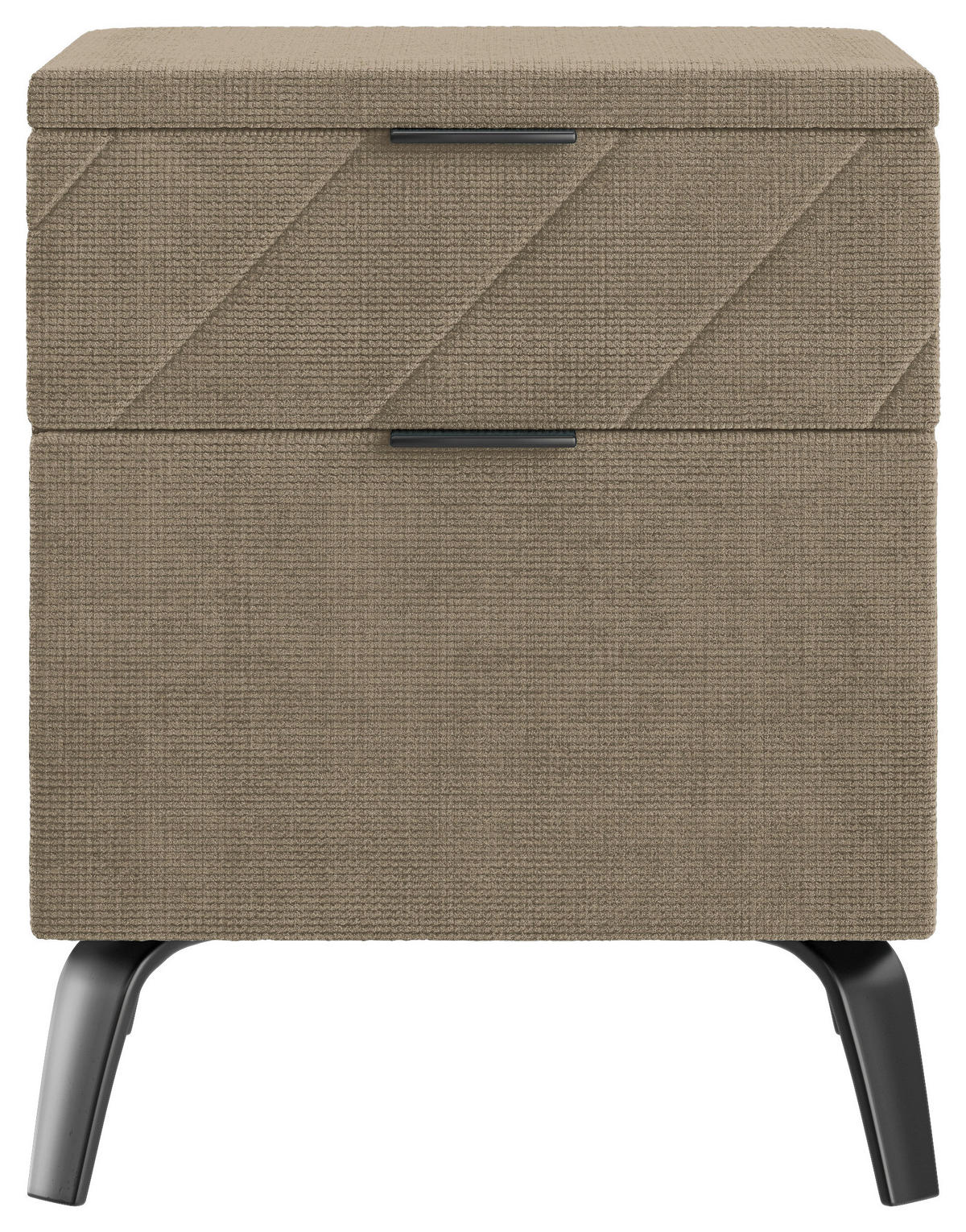 NACHTSCHRANK 44/55/44 cm  - Schwarz/Cappuccino, Design, Textil/Metall (44/55/44cm) - Esposa