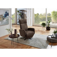 RELAXSESSEL KOBRA V Mikrofaser    - Schwarz/Braun, KONVENTIONELL, Textil/Metall (71/110/82cm) - Sit & More