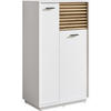 MIDISCHRANK 60/106/35 cm  - Eichefarben/Schwarz, KONVENTIONELL, Holzwerkstoff/Kunststoff (60/106/35cm) - home24