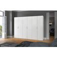 DREHTÜRENSCHRANK  in Weiß  - Chromfarben/Weiß, Design, Holzwerkstoff (303/215/59cm) - Carryhome