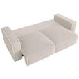 SCHLAFSOFA Cord Creme  inkl. Zierkissen, Bettkasten, Schlaffunktion  - Creme/Schwarz, MODERN, Kunststoff/Textil (250/68/104cm) - Xora