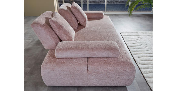 SCHLAFSOFA Chenille Rosa  - Schwarz/Rosa, KONVENTIONELL, Kunststoff/Textil (235-255/80/116-138cm) - Carryhome