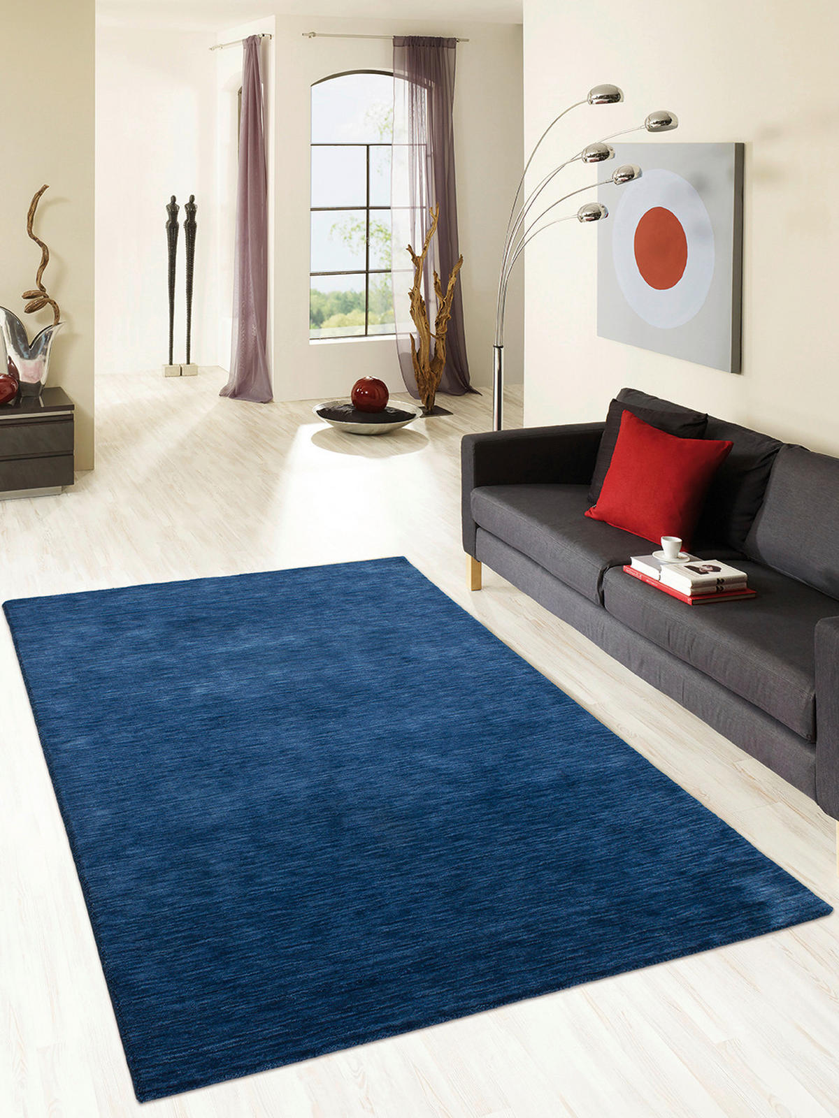 WOLLTEPPICH 70/140 cm Katalog 01/2021 Indien Blau, Hellblau, Dunkelblau  - Blau/Dunkelblau, KONVENTIONELL, Textil (70/140cm) - Cazaris
