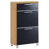SCHUHKIPPER Santina  in 61/108/31 cm  - Chromfarben/Eichefarben, Design, Glas/Holz (61/108/31cm)