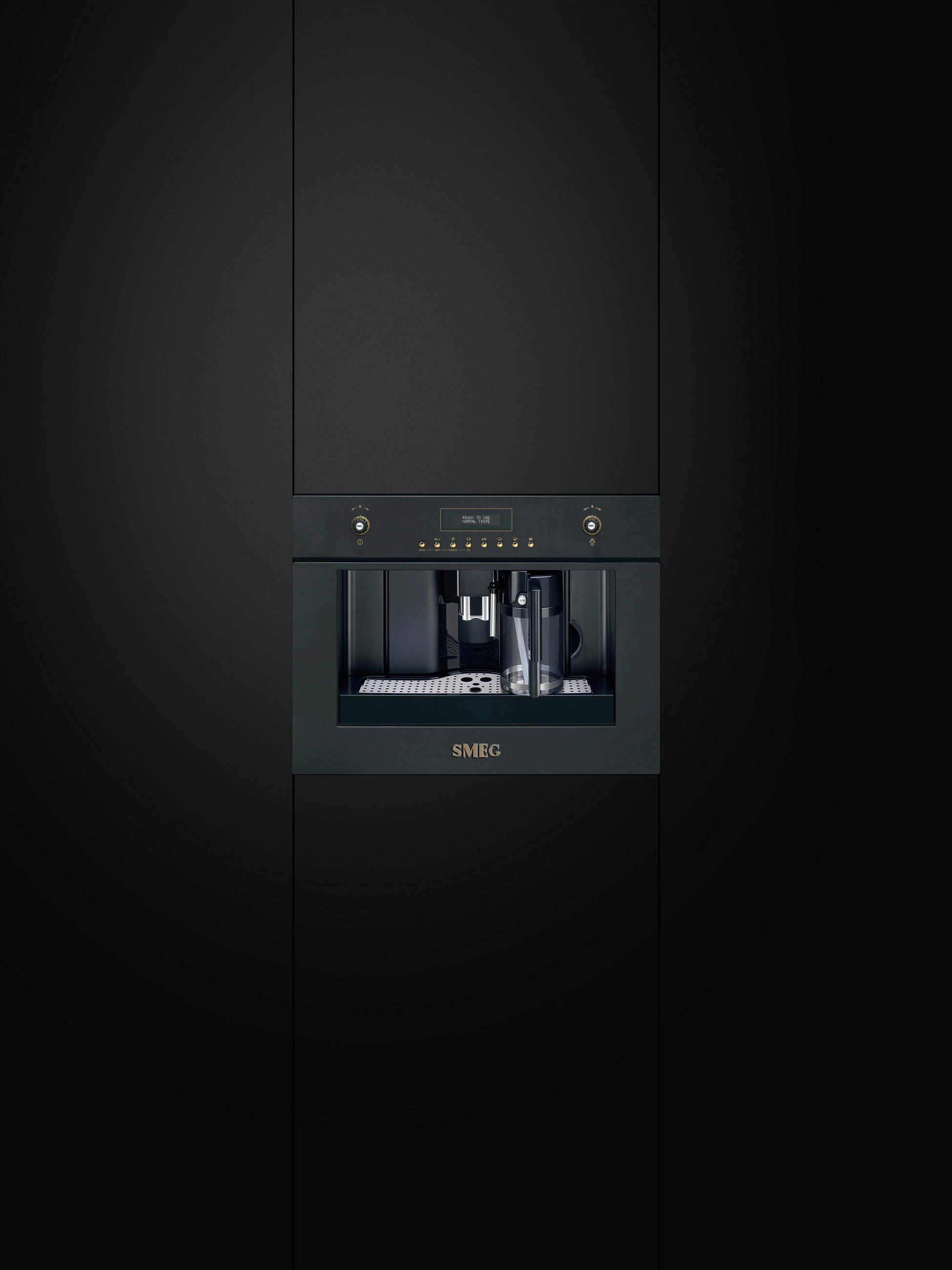 KAFFEEVOLLAUTOMAT CORTINA  - Anthrazit, Basics, Glas/Metall (59,5/45,5/38cm) - SMEG