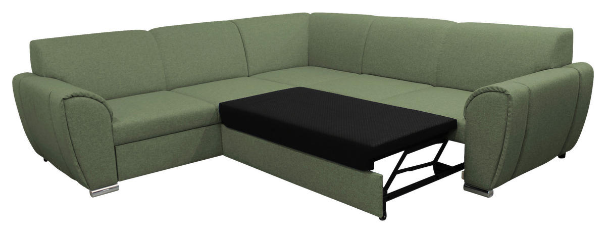 Freisteller von Livetastic ECKSOFA Grün Flachgewebe.