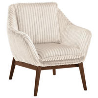 SESSEL in Cord Naturfarben  - Dunkelbraun/Naturfarben, KONVENTIONELL, Holz/Textil (77/90/85cm) - SetOne by Musterring