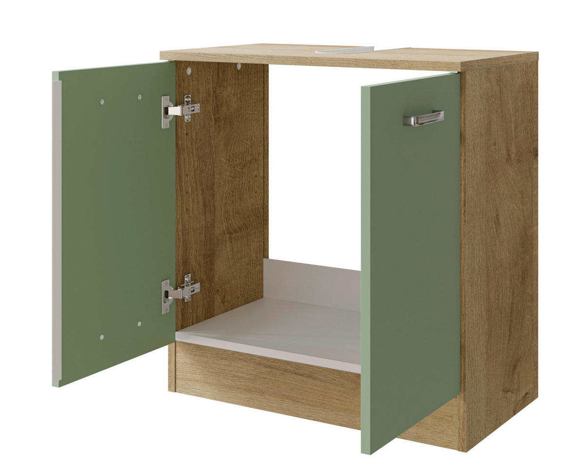 WASCHBECKENUNTERSCHRANK 60,2/62,4/33 cm  - Chromfarben/Eichefarben, Basics, Holzwerkstoff/Metall (60,2/62,4/33cm) - Pelipal