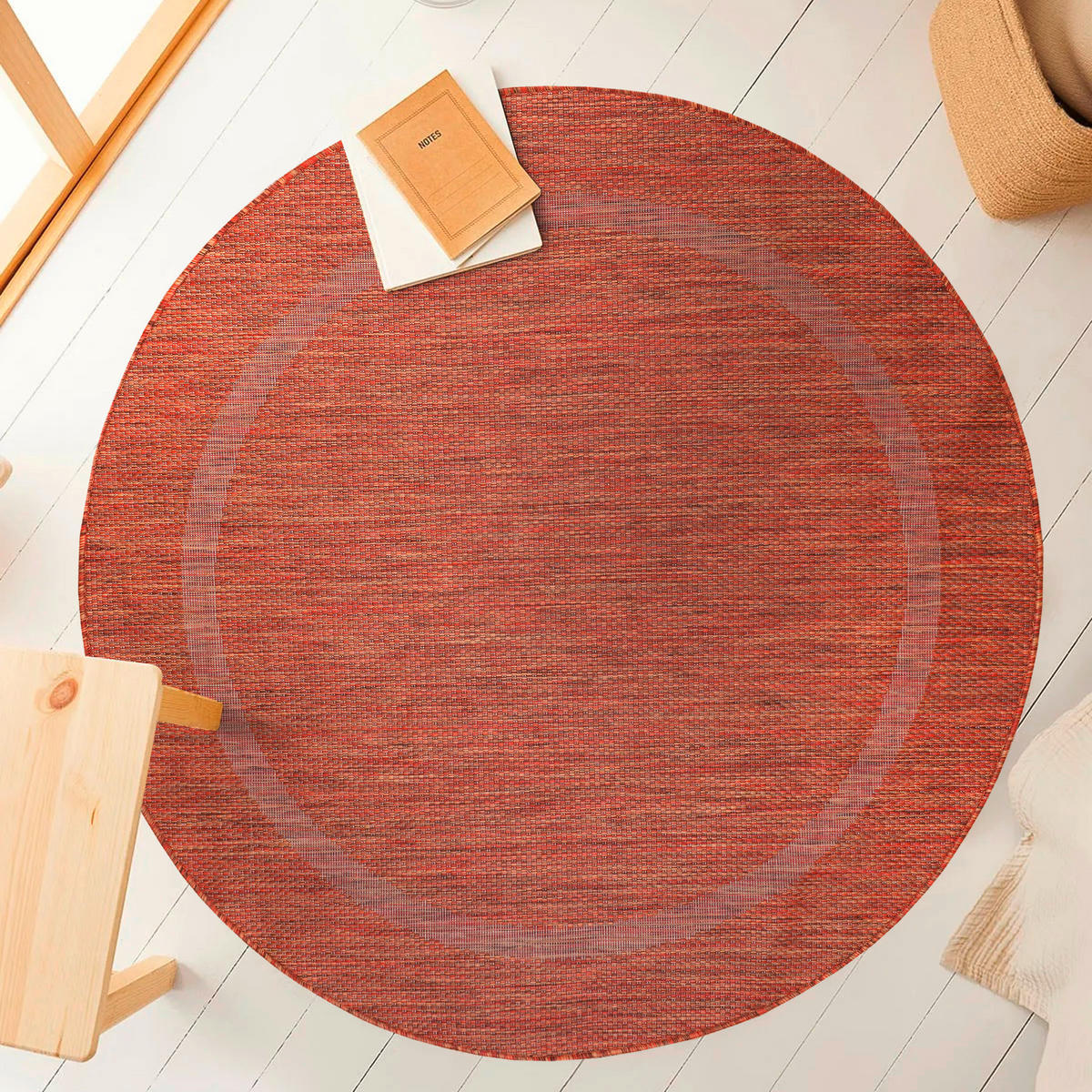 FLACHWEBETEPPICH 120/120 cm Relax Kupferfarben  - Kupferfarben, Basics, Textil (120/120cm) - Novel